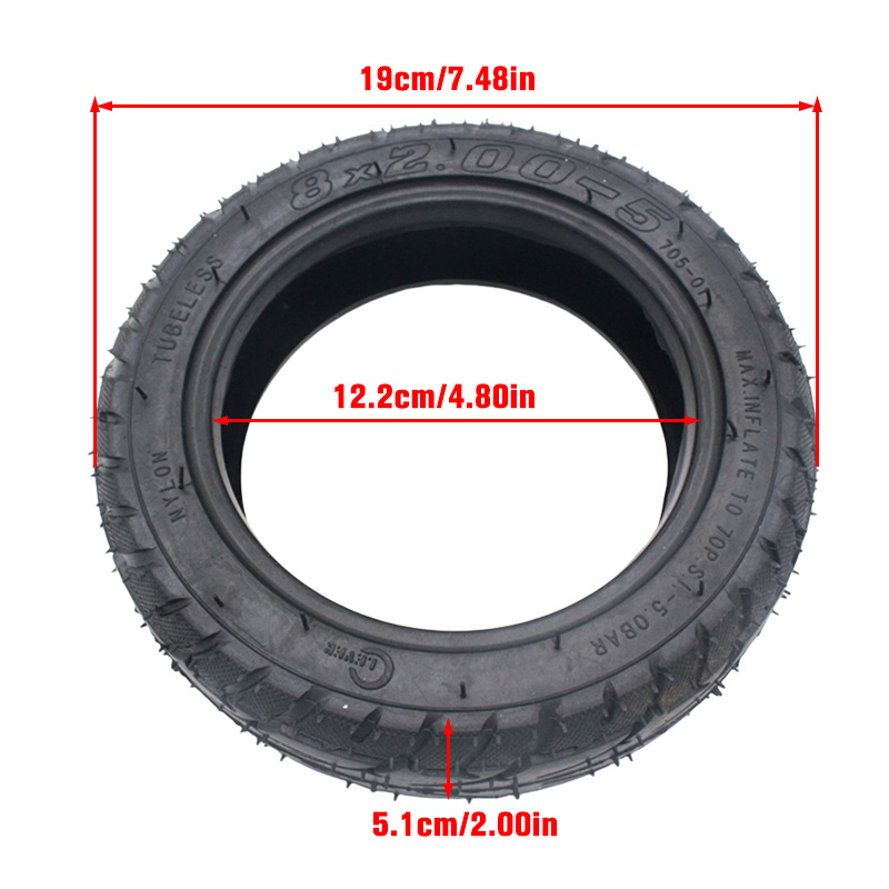 8x2.00-5 Wheel Tubeless Tyre 2 - đánh giá và giá Scooter Tire