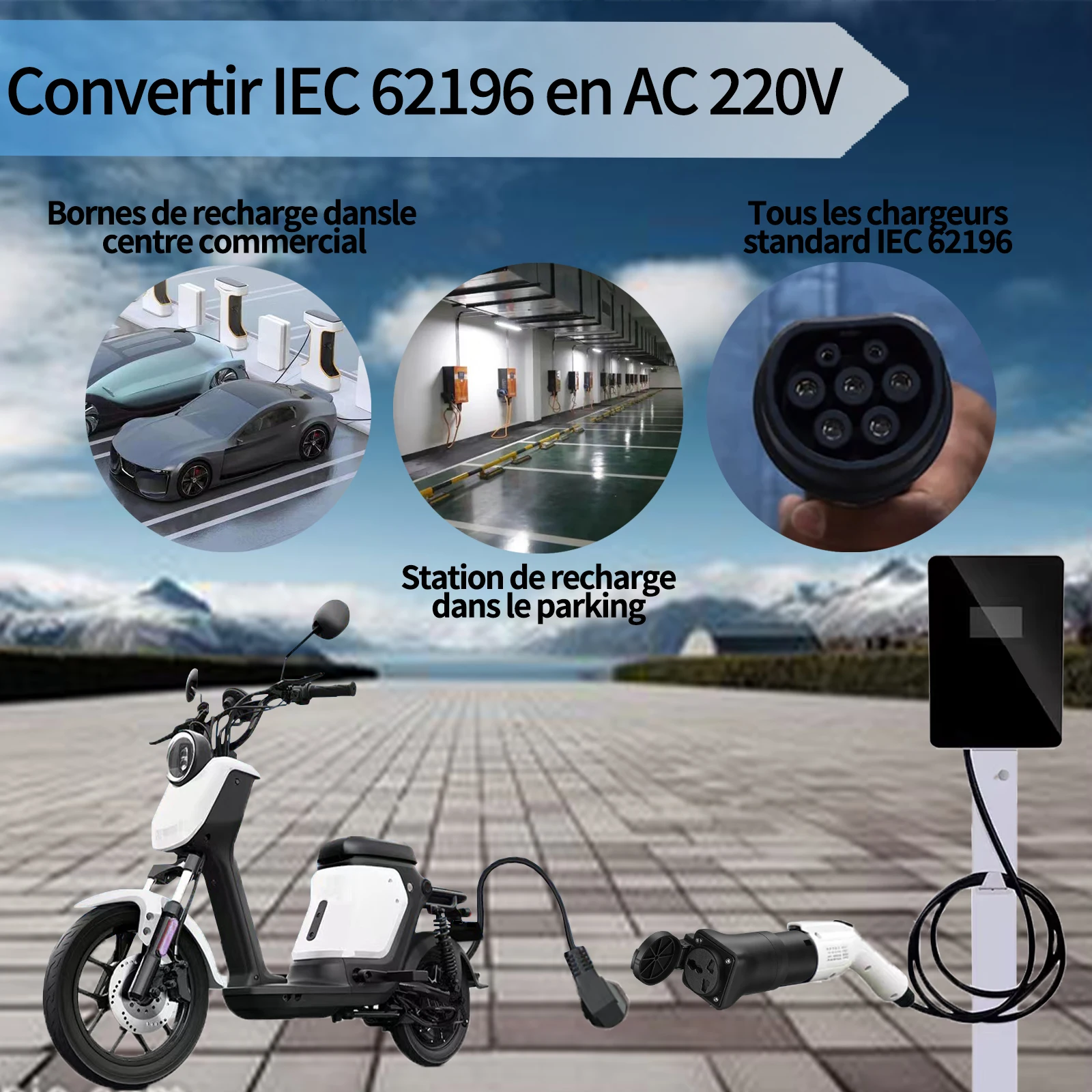 Type2 EV Adapter Sạc EVSE IEC6 - đánh giá và giá Electric Scooter Charger